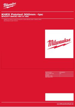 MILWAUKEE 21 mm Hex Pointed chisel 4932399250 A4 PDF
