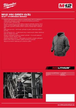 MILWAUKEE M12™ Vyhřívaná mikina 4933443813 A4 PDF