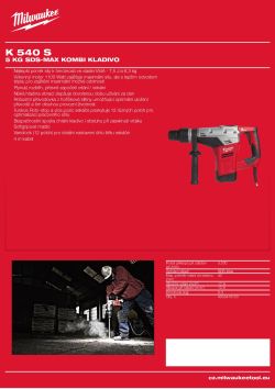 MILWAUKEE 5 kg SDS-Max vrtací a bourací kladivo 4933418120 A4 PDF