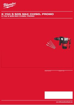 MILWAUKEE K 700 S SDS MAX CHISEL PROMO 4933471136 A4 PDF