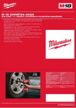MILWAUKEE M18 FUEL™ 3/4˝ rázový utahovák s pojistným kroužkem 4933446871 A4 PDF