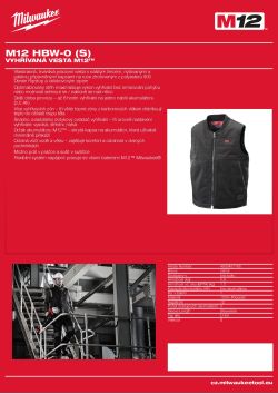 MILWAUKEE M12™ Vyhřívaná vesta 4933451165 A4 PDF