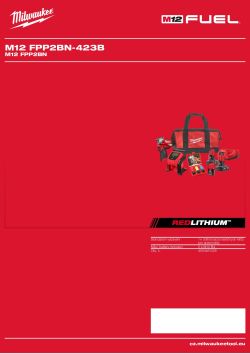 MILWAUKEE M12 FUEL™ set nářadí 4933481026 A4 PDF