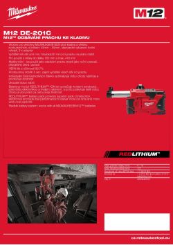 MILWAUKEE M12™ odsávání prachu ke kladivu 4933451282 A4 PDF