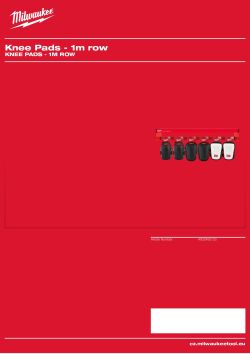 MILWAUKEE Knee Pads - 1m row 4932492120 A4 PDF