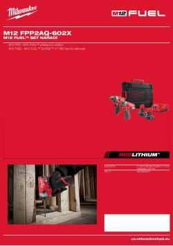 MILWAUKEE M12 FUEL™ set nářadí 4933464976 A4 PDF