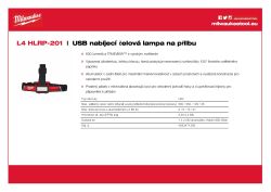 MILWAUKEE USB nabíjecí čelová lampa na přilbu 4933471390 A4 PDF