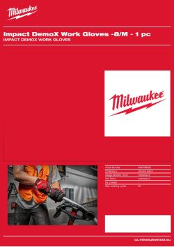 MILWAUKEE Rukavice Cut Impact DemoX - 8/M - 1 pár​ 4932498482 A4 PDF