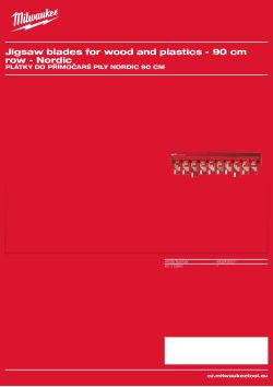 MILWAUKEE Nordic 90 cm Jigsaw Blades 4932430531 A4 PDF