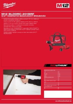 MILWAUKEE M12™ kompaktní bezuhlíkový šroubovák 4933500774 A4 PDF