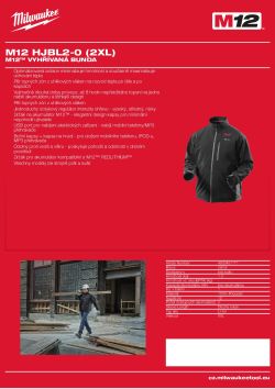 MILWAUKEE M12™ Premium vyhřívaná bunda 4933451171 A4 PDF