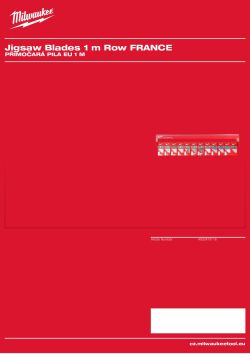 MILWAUKEE EU 1 m Jigsaw Blades 4932479116 A4 PDF