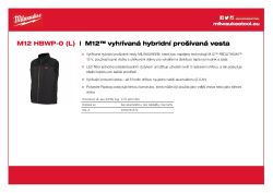 MILWAUKEE M12™ vyhřívaná hybridní prošívaná vesta 4933464372 A4 PDF
