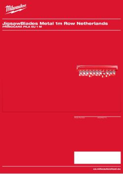 MILWAUKEE EU 1 m Jigsaw Blades 4932480770 A4 PDF