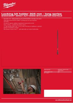 MILWAUKEE Držák bitů s aretací nástroje - 305 mm 4932472068 A4 PDF