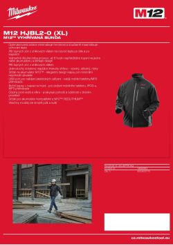 MILWAUKEE M12™ vyhřívaná bunda 4933433776 A4 PDF