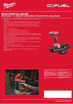 MILWAUKEE M18 FUEL™ ½″ rázový utahovák s pojistným kroužkem 4933478517 A4 PDF