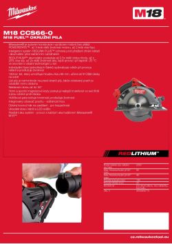 MILWAUKEE M18 FUEL™ okružní pila 4933464779 A4 PDF