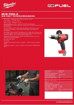 MILWAUKEE M18 FUEL™ VRTAČKA/ŠROUBOVÁK 4933451063 A4 PDF