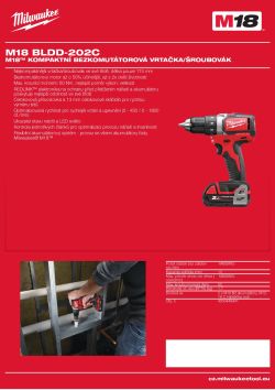 MILWAUKEE M18™ kompaktní bezkomutátorová vrtačka/šroubovák 4933448441 A4 PDF
