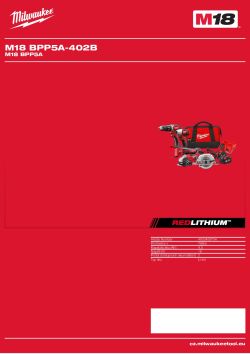 MILWAUKEE M18 BPP5A 4933459754 A4 PDF
