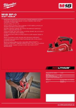 MILWAUKEE M18™ hoblík 4933464782 A4 PDF