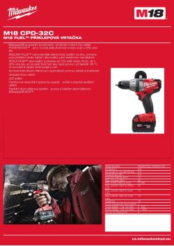 MILWAUKEE M18 FUEL™ příklepová vrtačka 4933431220 A4 PDF