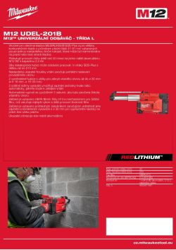 MILWAUKEE M12™ univerzální odsáváč prachu 4933471462 A4 PDF