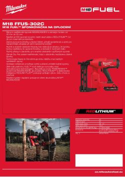 MILWAUKEE M18 FUEL™ sponkovačka na oplocení 4933479833 A4 PDF