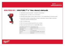 MILWAUKEE M18 FUEL™ ¼˝ Hex rázový utahovák 4933464087 A4 PDF