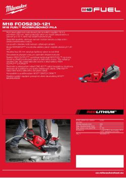 MILWAUKEE M18 FUEL™ rozbrušovací pila 4933499176 A4 PDF