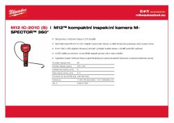MILWAUKEE M12™ kompaktní  inspekční kamera M-SPECTOR™ 360° 4933441680 A4 PDF