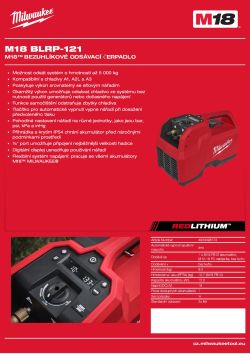 MILWAUKEE M18™ bezuhlíkové rekuperační čerpadlo 4933498173 A4 PDF