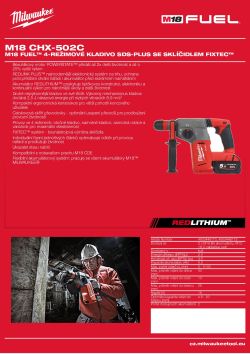MILWAUKEE M18 FUEL™ 4-režimové kladivo SDS-plus se sklíčidlem FIXTEC™ 4933448173 A4 PDF