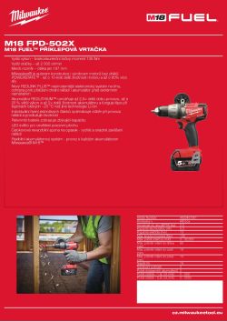 MILWAUKEE M18 FUEL™ příklepová vrtačka 4933451061 A4 PDF