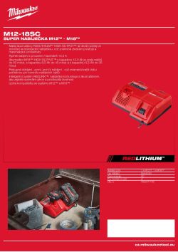 MILWAUKEE Super nabíječka M12™ - M18™ 4932471735 A4 PDF