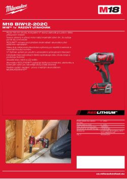 MILWAUKEE M18™  ½″ rázový utahovák 4933443583 A4 PDF