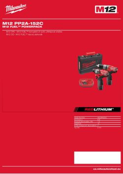 MILWAUKEE M12 FUEL™ powerpack 4933443250 A4 PDF