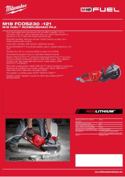 MILWAUKEE M18 FUEL™ rozbrušovací pila 4933471698 A4 PDF