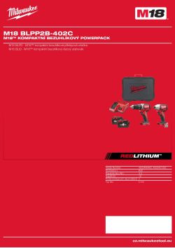 MILWAUKEE M18™ kompaktní bezkomutátorový powerpack 4933451206 A4 PDF