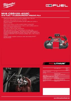 MILWAUKEE M18 FUEL™ hlubokořezná pásová pila 4933447165 A4 PDF