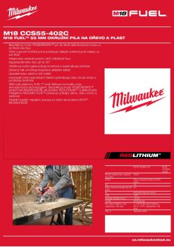 MILWAUKEE M18 FUEL™ 55 mm okružní pila na dřevo a plast 4933446232 A4 PDF