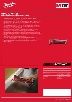MILWAUKEE M18™ multifunkční nářadí 4933464778 A4 PDF