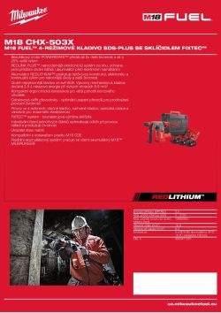MILWAUKEE M18 FUEL™ 4-režimové kladivo SDS-plus se sklíčidlem FIXTEC™ 4933471281 A4 PDF