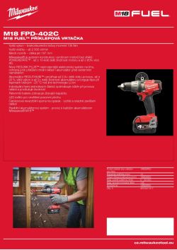 MILWAUKEE M18 FUEL™ příklepová vrtačka 4933451417 A4 PDF