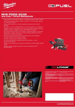 MILWAUKEE M18 FUEL™ vrtací šroubovák 4933471282 A4 PDF