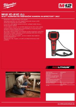 MILWAUKEE M12™ kompaktní inspekční kamera M-SPECTOR™ 360° 4933448757 A4 PDF