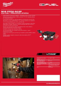 MILWAUKEE Příklepová vrtačka M18 FUEL™ 4933478787 A4 PDF