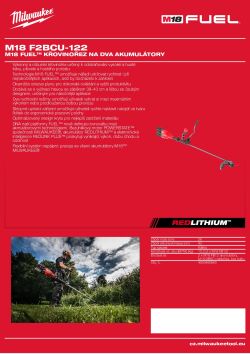 MILWAUKEE M18 FUEL™ křovinořez na dva akumulátory 4933480861 A4 PDF