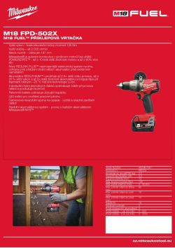 MILWAUKEE M18 FUEL™ příklepová vrtačka 4933451061 A4 PDF